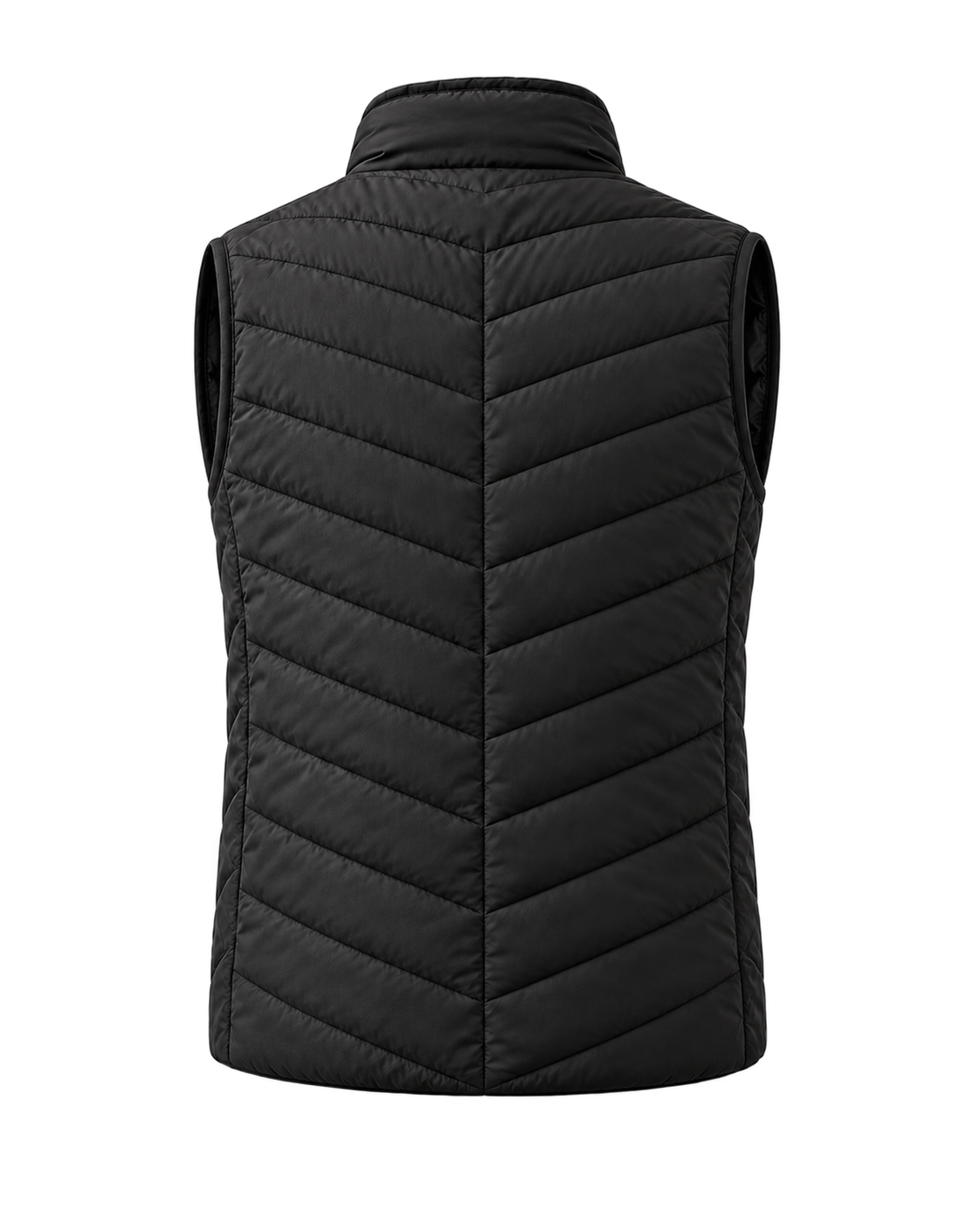Back view with illustrative neck and back heating zones